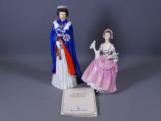 ROYAL DOULTON FIGURE in presentation box, Her Majesty Queen Elizabeth II HN2878, Limited Edition and