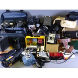 PHOTOGRAPHY ASSORTMENT - Kodak Brownie Flash 20, Conway box camera, Minolta 35mm and a large