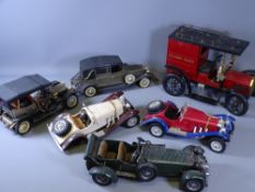 BURAGO & SIMILAR MODEL VINTAGE VEHICLES including tin plate and one for M R Parry Chemist