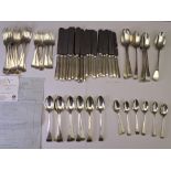 SIXTY PIECE SILVER CUTLERY SET - William IV/Victorian period by William Eaton, the London dates from