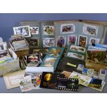 POSTCARDS - several small boxes and albums of vintage, various themes, containing over 1000