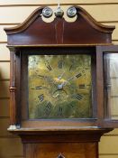 18TH CENTURY OAK & MAHOGANY 30 HOUR LONGCASE CLOCK, by John Collings of Sodbury (Chipping Sodbury,