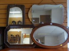 ASSORTED VINTAGE WALL MIRRORS (5) COLLECTING ITEMS STRICTLY BY PRE-ARRANGED APPOINTMENT / SAFE