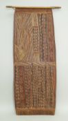 BOB BILINYARA NABEGEYO (c.1920-1978) natural earth pigments on eucalyptus bark - hollow log