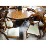 VICTORIAN MAHOGANY EXTENDING DINING TABLE oval moulded top on leaf carved legs with claw and ball