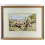 CIRCLE OF MYLES BIRKET FOSTER (1825-1899) watercolour - A Rest in the Hay, bears monogram, 18.5 x