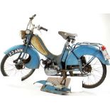 VINTAGE BOWN 47cc MOPED, c. 1959, engine no. 2714217 in blue and white Auctioneer's Note: A marque