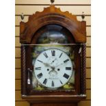 EARLY 19TH CENTURY WELSH MAHOGANY 8-DAY LONGCASE CLOCK, Joseph Kern of Swansea, 12in. arched,