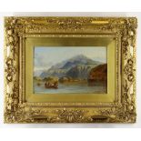 CLARKSON F. STANFIELD (1793-1867) oil on panel - Bonnie Prince Charlie crossing to Skye, signed,