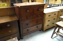 FOUR VARIOUS ANTIQUE CHESTS OF DRAWERS, two in mahogany and two in pale sycamore (4) COLLECTING