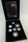 ROYAL MINT 2008 ROYAL SHIELD SILVER PIEDFORT PROOF SET OF 7 COINS IN CASE OF ISSUE WITH