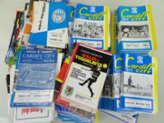 LARGE GROUP OF CARDIFF CITY FOOTBALL PROGRAMMES. mainly 1970s