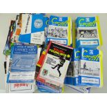 LARGE GROUP OF CARDIFF CITY FOOTBALL PROGRAMMES. mainly 1970s