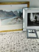 ASSORTED PRINTS including colour print after William Russell Flint, two prints of James Dean and