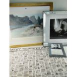 ASSORTED PRINTS including colour print after William Russell Flint, two prints of James Dean and