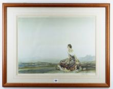 SIR WILLIAM RUSSELL FLINT colour print - 'Esperanza', signed in pencil, with blind stamp, 41 x