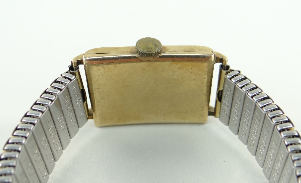 VINTAGE GENTLEMAN'S 9CT GOLD WRISTWATCH, c. 1930s, with blued steel hands and Arabic numerals, - Image 4 of 4