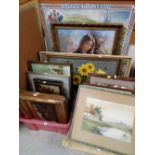 ASSORTED PICTURES & PRINTS including pair of watercolours after Douglas Cooper ETC.