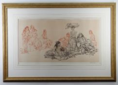 WILLIAM RUSSELL FLINT limited edition (750) colour print - Studies of Cecilia, first published 1959,