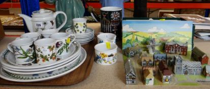 ASSORTED PORTMEIRION 'BOTANIC GARDEN' PATTERN COFFEE WARE including coffee pot, cups, saucers and