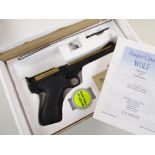HARPER CLASSIC WOLF AIR PISTOL REVOLVER, .22 calibre, with tin of pellets, boxed with leaflet