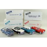 FOUR DANBURY MINT 1:24 SCALE DIECAST MODEL CARS comprising Buick Skylark 1953, Chevrolet Nomad 1955,