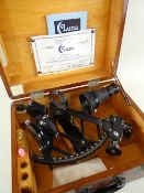 MICROMETER SEXTANT BY LUNA TRADING COMPANY, within a box with test certificates dated 21/5/82,
