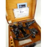 MICROMETER SEXTANT BY LUNA TRADING COMPANY, within a box with test certificates dated 21/5/82,