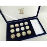 ROYAL MINT 2000 QUEEN MOTHER CENTENERY COLLECTION SILVER PROOF SET OF 12 COINS IN CASE OF ISSUE WITH