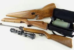 ASSORTED TARGET SHOOTING ACCESSORIES & AIR RIFLES, comprising a Burris Compact Spotting Scope, model