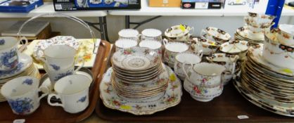 ASSORTED BONE CHINA PART TEA SERVICES including Royal Albert 'Pettipoint' china tea service for