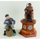 TWO COLLECTABLE FIGURINES including Royal Doulton Lobster Man HN2317, 17.5cms high and Danbury