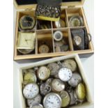 COLLECTION OF TWENTY-FIVE VARIOUS POCKET WATCHES, a few in silver cases, mostly 20th Century (
