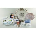 ASSORTED DECORATIVE CHINA including a Grey's Pottery 'Tom & Jerry' caricature punch bowl, Toby