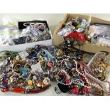 LARGE COLLECTION OF ASSORTED COSTUME & FASHION JEWELLERY comprising beaded necklaces, earrings ETC