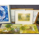 FURNISHING PRINTS, a parcel of oils ETC including - MICHAEL CARLO print, MICHAEL CARLSON oil on