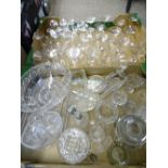 CUT & OTHER ORNAMENTAL & DRINKING GLASSWARE (within 2 boxes)