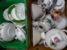 MIXED POTTERY & PORCELAIN (2 boxes)