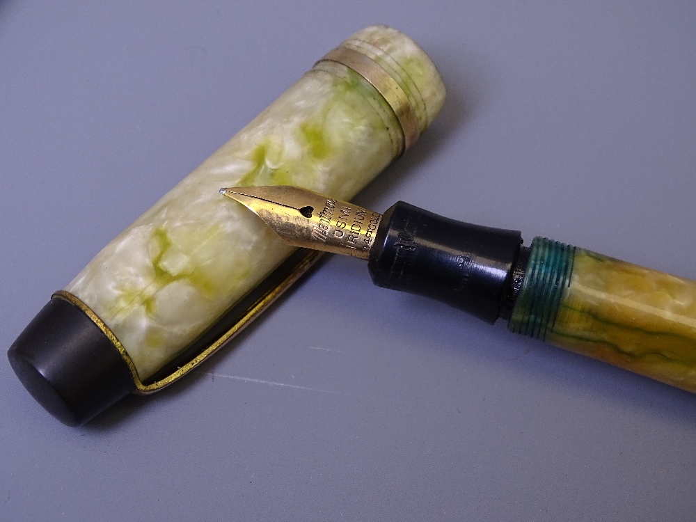 MENTMORE - Vintage (1930s) Silver Lizard Skin Mentmore Supreme fountain pen with nickel trim and - Image 2 of 4