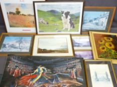 PAINTINGS & PRINTS, a parcel (10) to include Coulson, Edwin Straker and Monet ETC, various sizes
