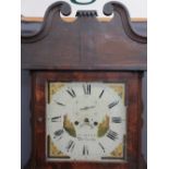 JONES BETHESDA LONGCASE CLOCK (requiring restoration), 14inch square painted dial, the cast