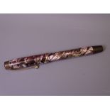 ONOTO - Vintage (1930s-40s) Pale Rose Marble De La Rue Onoto "The Pen" No.5601 fountain pen with