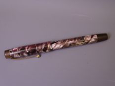 ONOTO - Vintage (1930s-40s) Pale Rose Marble De La Rue Onoto "The Pen" No.5601 fountain pen with