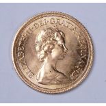 ELIZABETH II GOLD SOVEREIGN 1979, 8grms