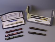 ELYSSE & SUMMIT - Modern Elysee fountain pens and ballpoint pen (German-made): 1 Cross hatched