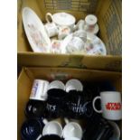 WEDGWOOD MEADOW SWEET TEA & DINNERWARE, 25 pieces with a quantity of modern pottery mugs