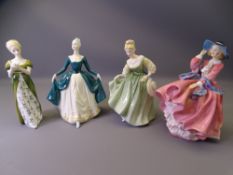 ROYAL DOULTON LADY FIGURINES (4), Top O The Hill HN1849, Veneta HN2722, Regal Lady HN2709 and Fair