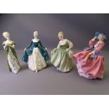 ROYAL DOULTON LADY FIGURINES (4), Top O The Hill HN1849, Veneta HN2722, Regal Lady HN2709 and Fair