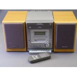PANASONIC MINI CD STEREO SYSTEM WITH SPEAKERS & REMOTE E/T