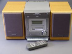 PANASONIC MINI CD STEREO SYSTEM WITH SPEAKERS & REMOTE E/T